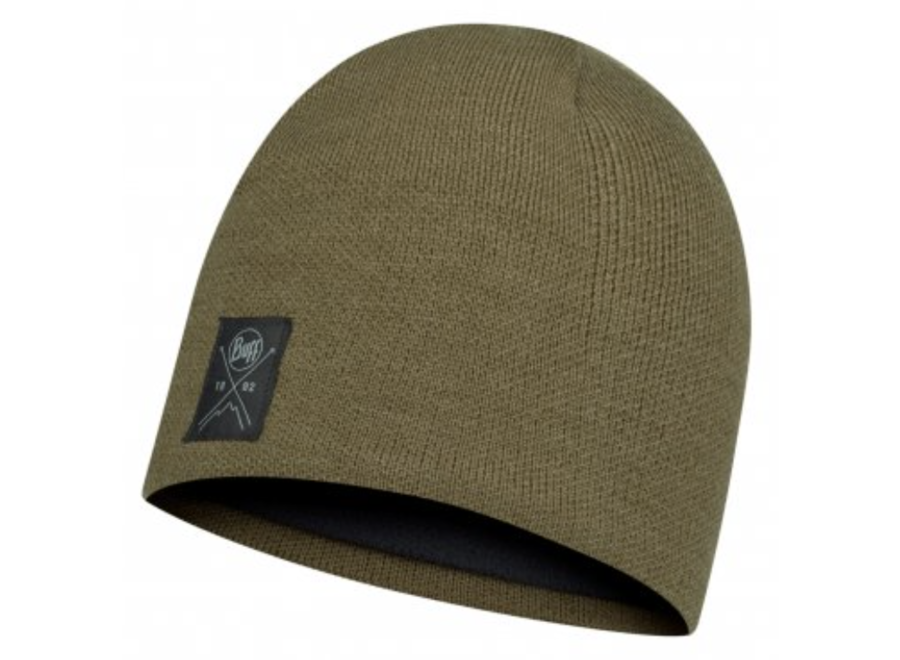 Solid knitted & Fleece Hat