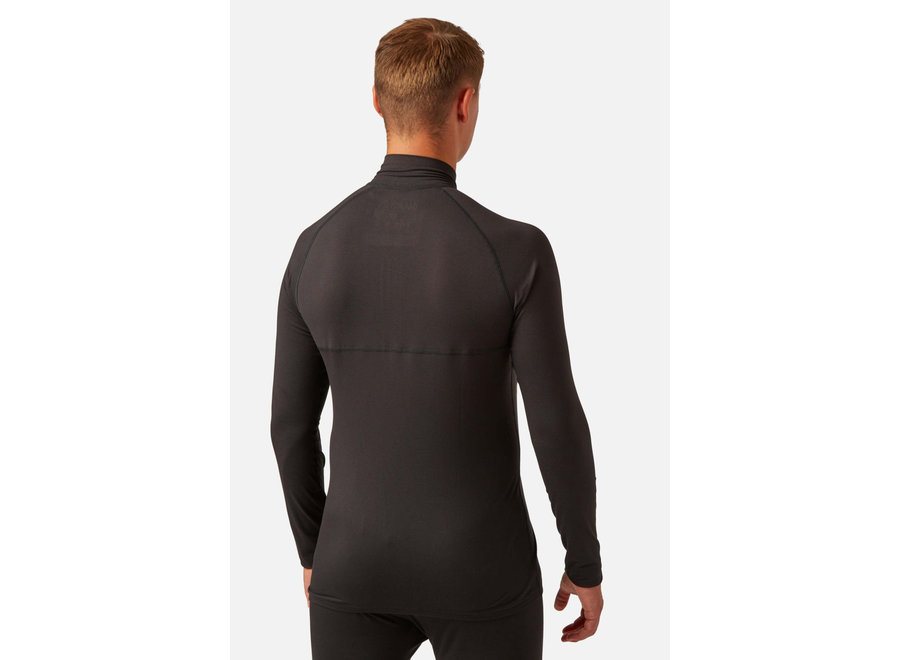 CarbonDri Bodyfit Zip Neck Black