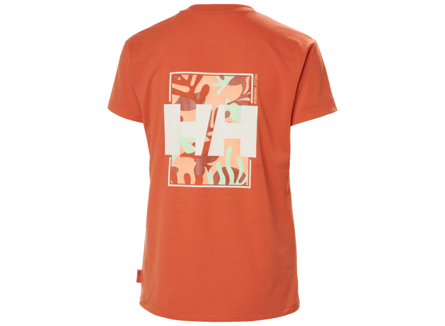 Helly Hansen W Skog Recycled Graphic Tee Terracotta