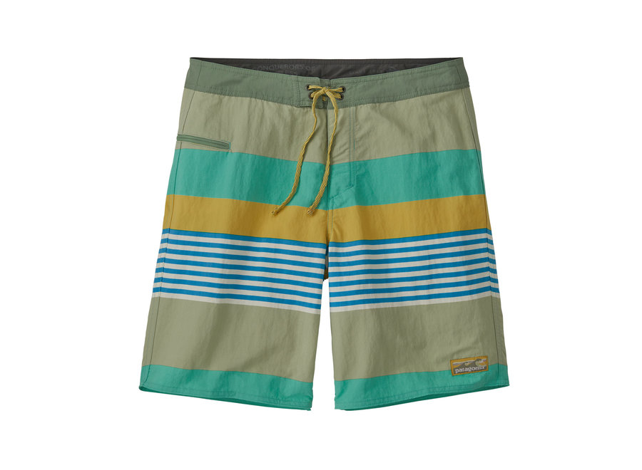 Patagonia Men's Wavefarer Boardshorts - 19 in Stripe Fresh Teal