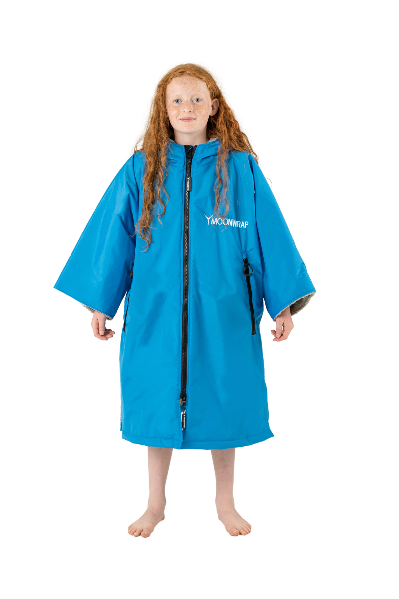 Moonwrap Kids Changing Robe Electric Blue Snowfit