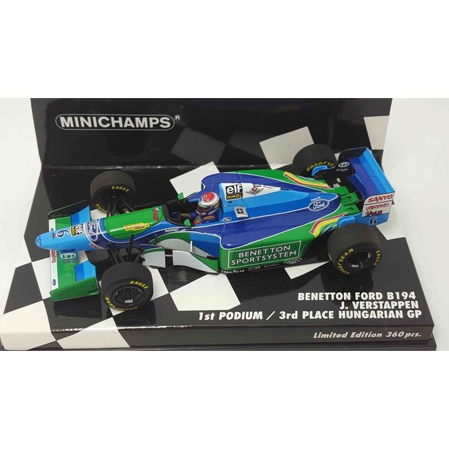 Minichamps Schaalmodel Jos Verstappen 3e plaats GP Hongarije 1994