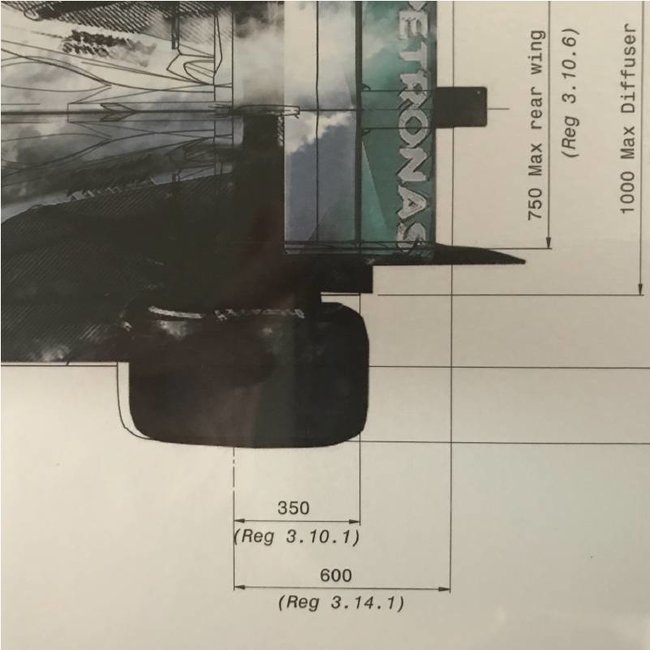 Mercedes ondertekende print Lewis Hamilton en Nico Rosberg 2015