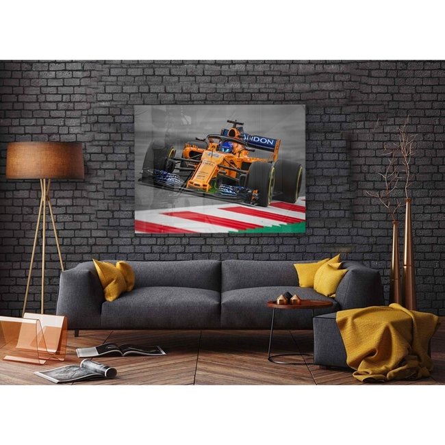 McLaren Fernando Alonso GP Oostenrijk 2018 op plexiglas