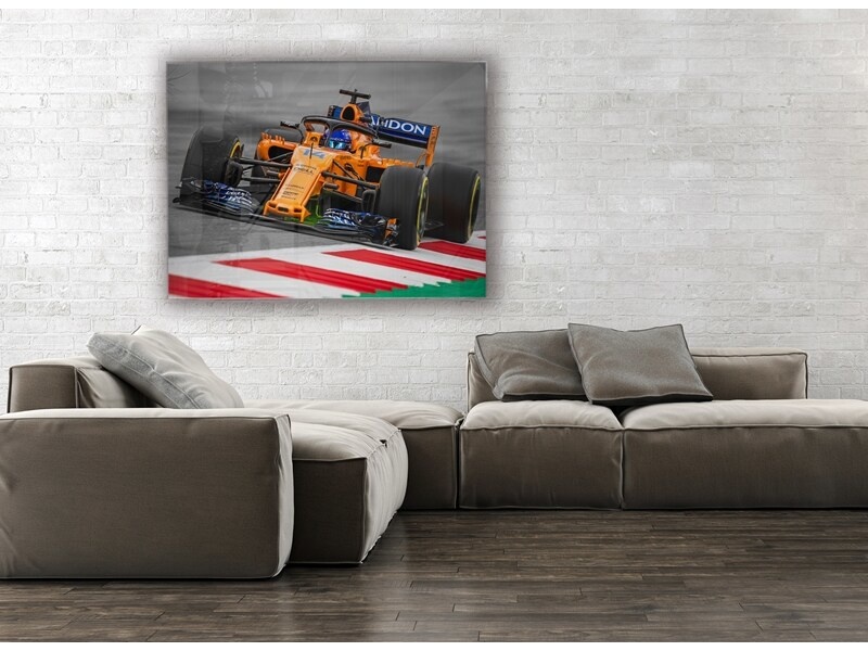 McLaren Fernando Alonso GP Oostenrijk 2018 op plexiglas
