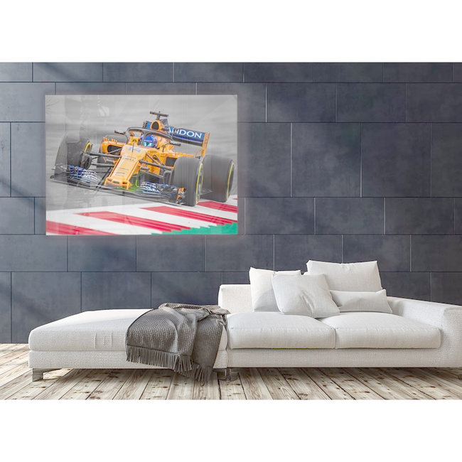 McLaren Fernando Alonso GP Oostenrijk 2018 op plexiglas