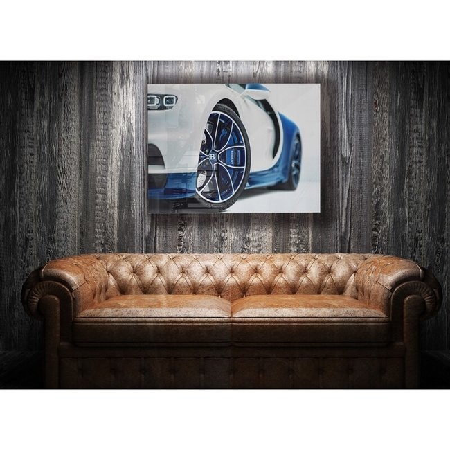 Bugatti Chiron 16.4 Blue Power op plexiglas