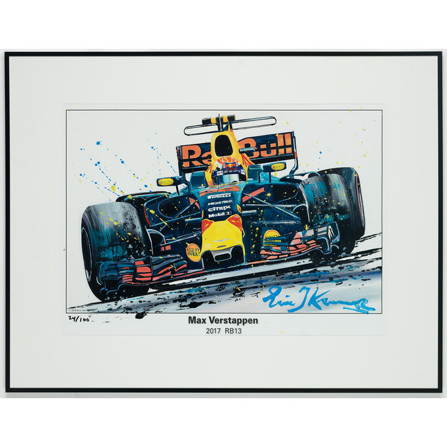 Max Verstappen Litho + Artwork RB13 - 2017 | Red Bull Racing