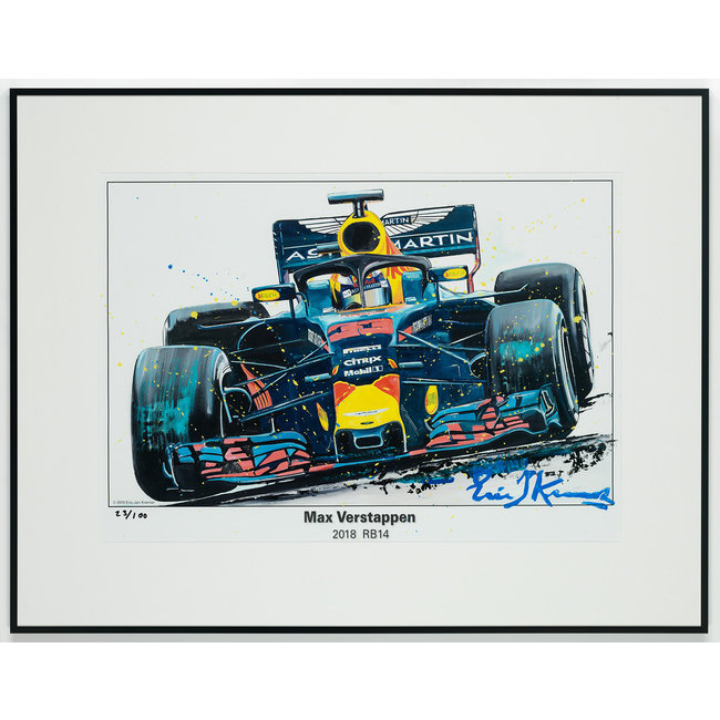 Max Verstappen Litho + Artwork RB14 - 2018 | Red Bull Racing