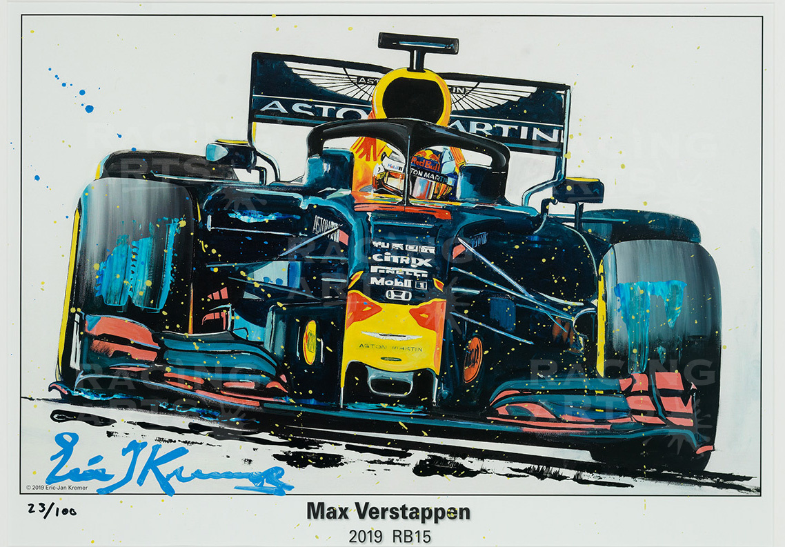 Max Verstappen litho's door topkunstenaar Eric Jan Kremer