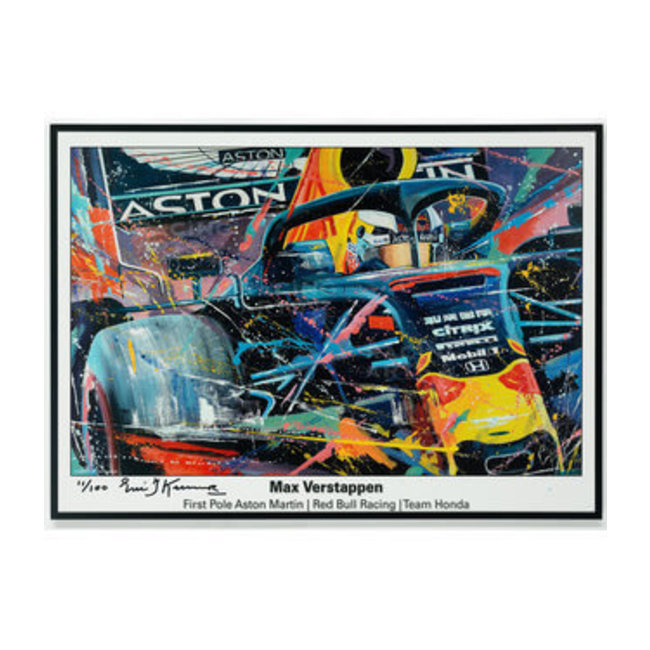 Max Verstappen Red Bull First Pole Litho | Eric Jan kremer