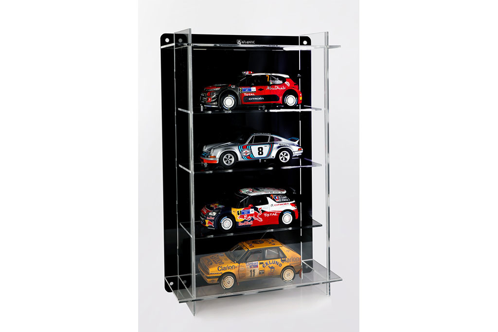 terrorisme Frank Worthley Rusteloos Vitrine plexi glas voor 4 x 1:18 schaalmodellen - Racing-Art.nl