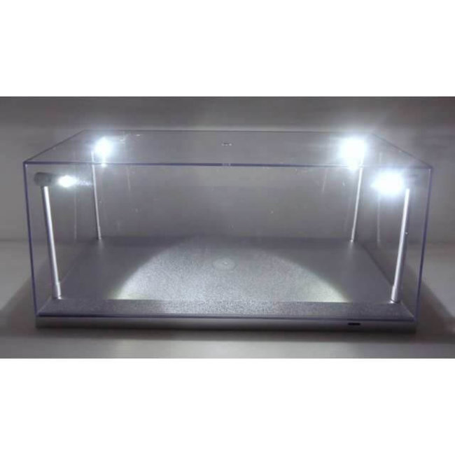 Vitrine 1:18 met LED - grijs