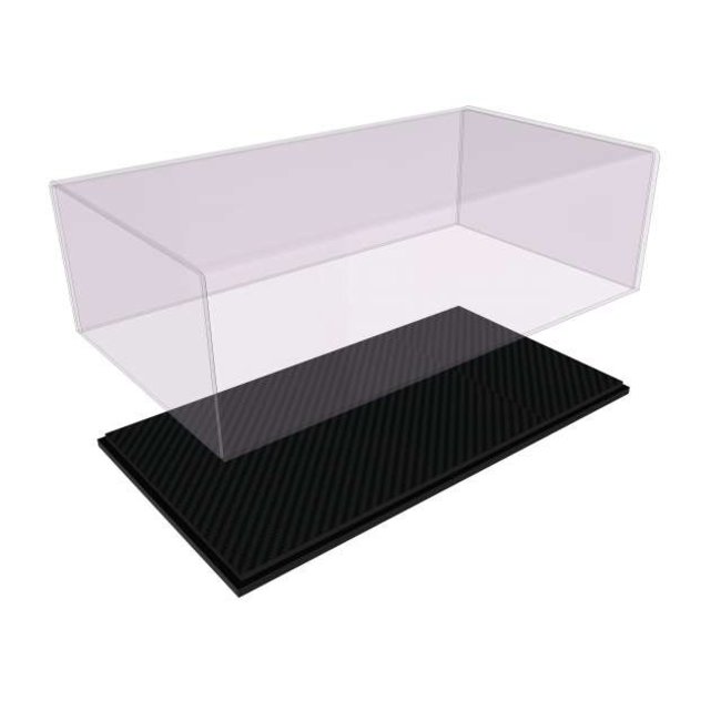 Vitrine plexiglas voor 1:43 model - Carbon fiber effect