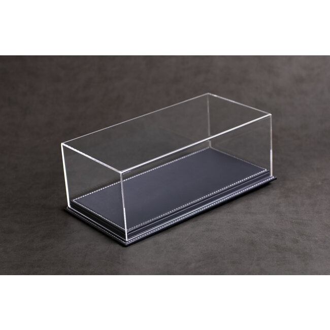 Vitrine leder/plexiglas in diverse kleuren - 3 lagen