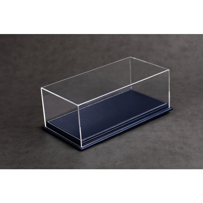 Vitrine leder/plexiglas in diverse kleuren - 3 lagen
