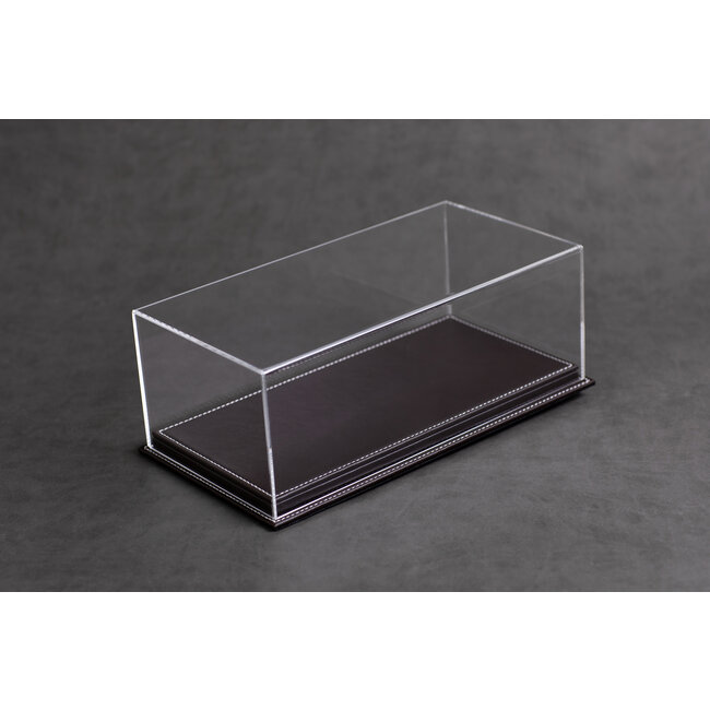 Vitrine leder/plexiglas in diverse kleuren - 3 lagen
