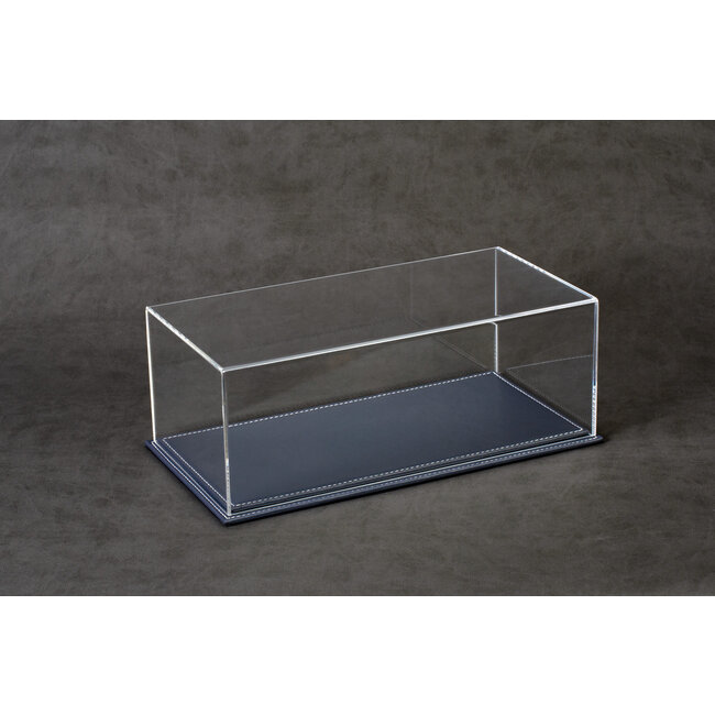 Vitrine leder/plexiglas in diverse kleuren -2lagen
