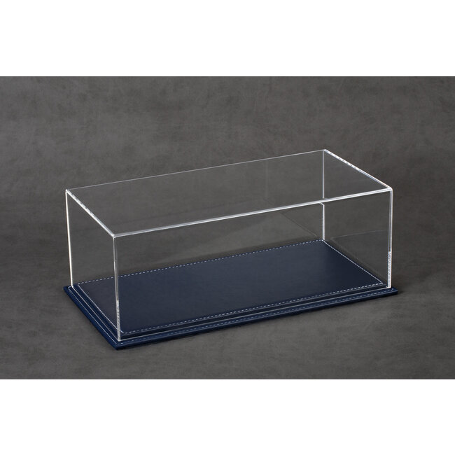Vitrine leder/plexiglas in diverse kleuren -2lagen