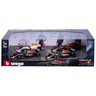 Bburago Set van 4x 1:43 modelauto's Red Bull Racing