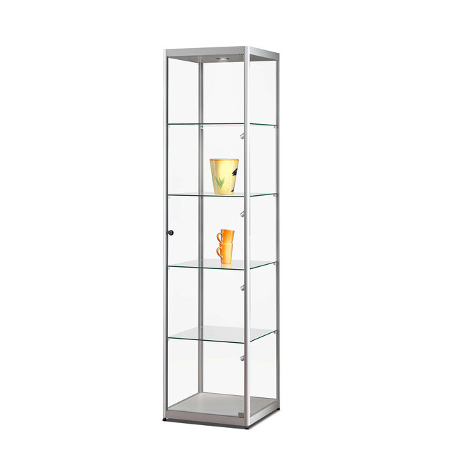 Vitrinekast  Aluminum/Glas in diverse maten