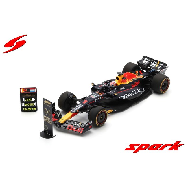 Spark Max Verstappen World champion 1:18 Schaalmodel  Quatar 2023