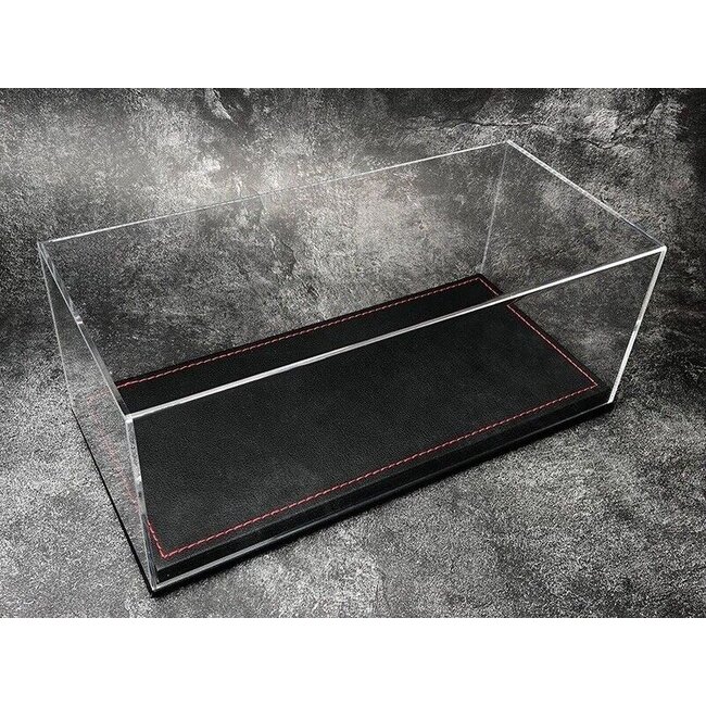 Luxe vitrine plexiglas 1:12 lederen ondergrond