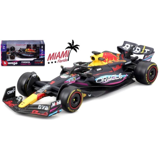 Bburago Red Bull Racing RB19 #1 Max Verstappen - Winner Miami GP 2023