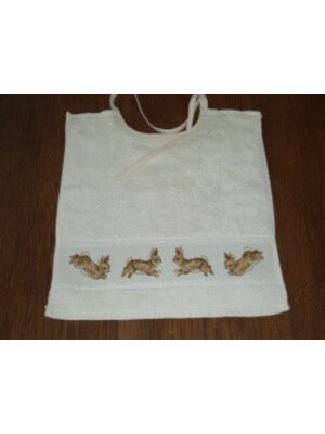 Hemline Slab met koord effen ecru