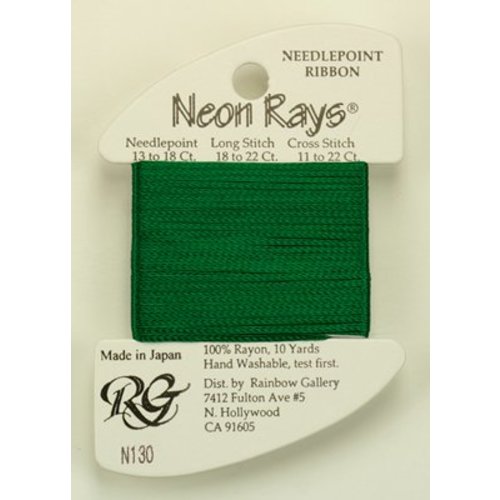 Rainbow Gallery Neon Rays Dark Christmas Green - Rainbow Gallery