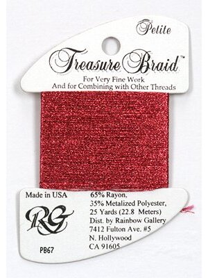 Rainbow Gallery Petite Treasure Braid Raspberry - Rainbow Gallery