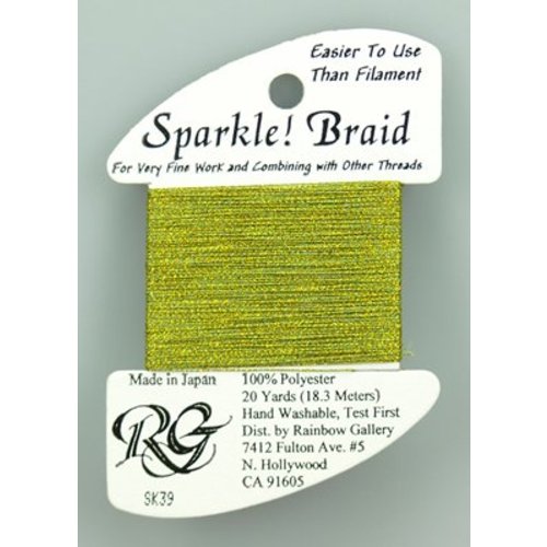 Rainbow Gallery Sparkle Braid Yellow Green - Rainbow Gallery