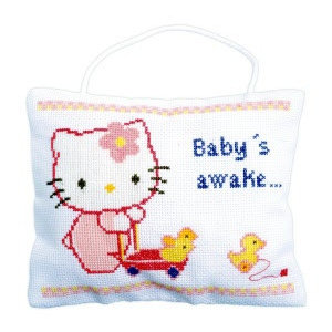 Vervaco Telpakket kit Hello Kitty slaapt/is wakker