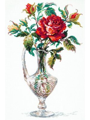 Magic Needle Borduurpakket Red rose - Magic Needle (Chudo Igla) Magic Needle Borduurpakket Red rose - Magic Needle (Chudo Igla)
