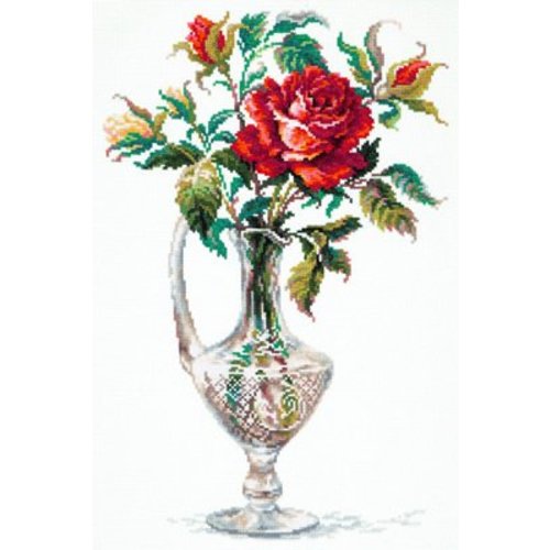 Magic Needle Borduurpakket Red rose - Magic Needle (Chudo Igla) Magic Needle Borduurpakket Red rose - Magic Needle (Chudo Igla)