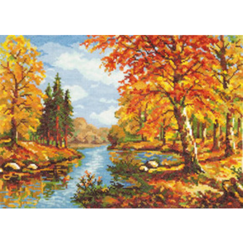 Magic Needle Borduurpakket Golden autumn - Magic Needle Magic Needle Borduurpakket Golden autumn - Magic Needle