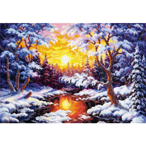 Magic Needle Borduurpakket Winter sunset - Magic Needle (Chudo Igla) Magic Needle Borduurpakket Winter sunset - Magic Needle (Chudo Igla)