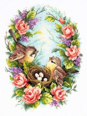 Magic Needle Borduurpakket Family nest - Magic Needle Magic Needle Borduurpakket Family nest - Magic Needle