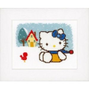 Vervaco Telpakket kit Hello Kitty Winter