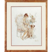 Telpakket kit Meisje op stoel met hond