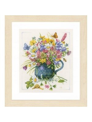 Lanarte Telpakket kit Veldbloemen in vaas