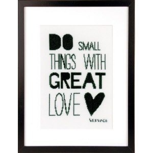 Vervaco Telpakket kit Do small things with great love