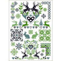 Patroon Lindner 010 - Folklore Blauw