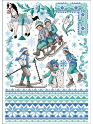 Lindner’s Kreuzstiche Patroon Lindner 013 - Winterplezier