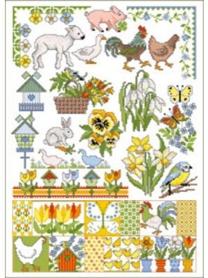 Lindner’s Kreuzstiche Patroon Lindner 023 - Lentegroeten