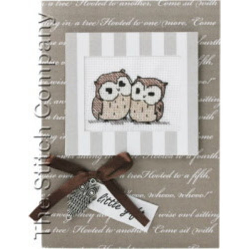 Luca-S Borduurpakket Kaart Two Owls - Luca-S