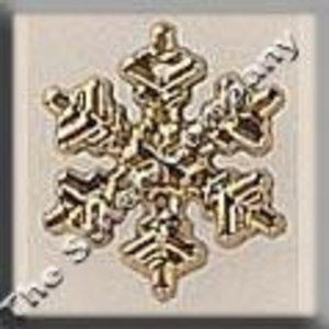 Mill Hill Glass Treasures Small Snowflake-Gold - Mill Hill