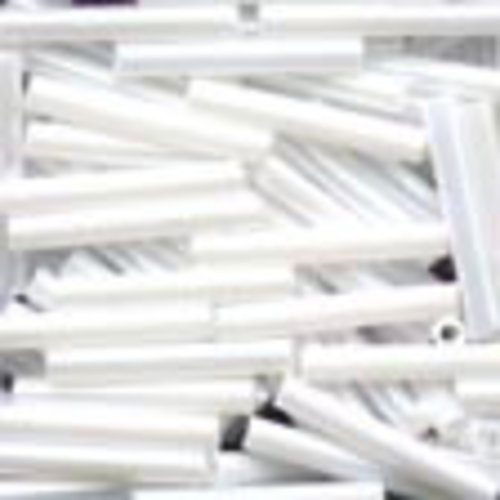 Mill Hill Large Bugle Beads White - Mill Hill