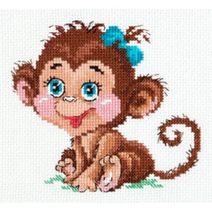 Chudo Igla Borduurpakket Charming monkey - Magic Needle (Chudo Igla)