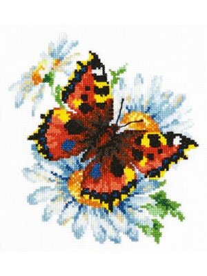 Magic Needle CI Borduurpakket Butterfly and daisies - Magic Needle